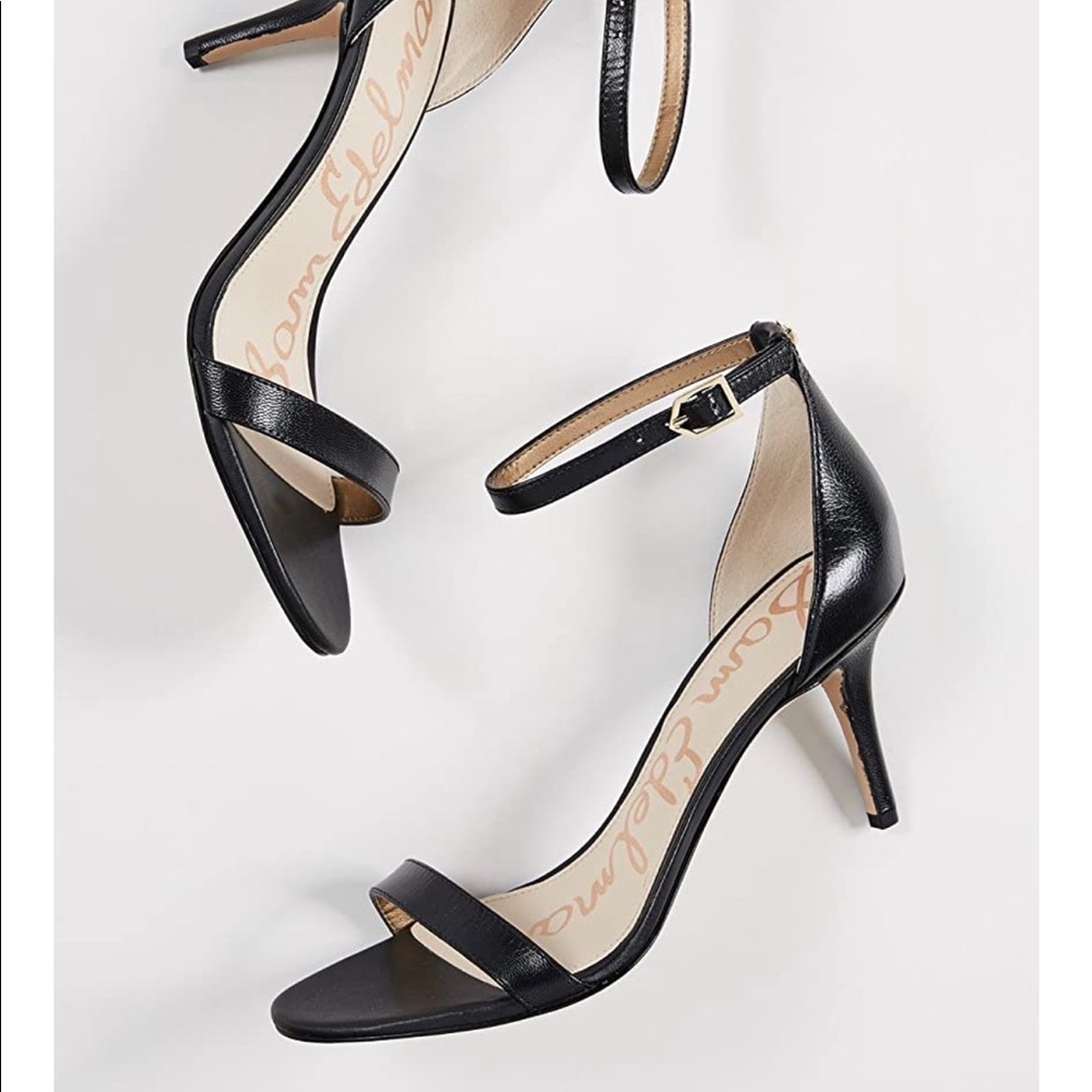 Sam Edelman Patti Black Leather Heels